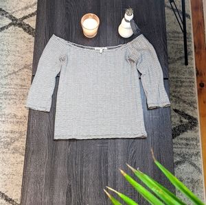 Express Off the Shoulder Striped Top